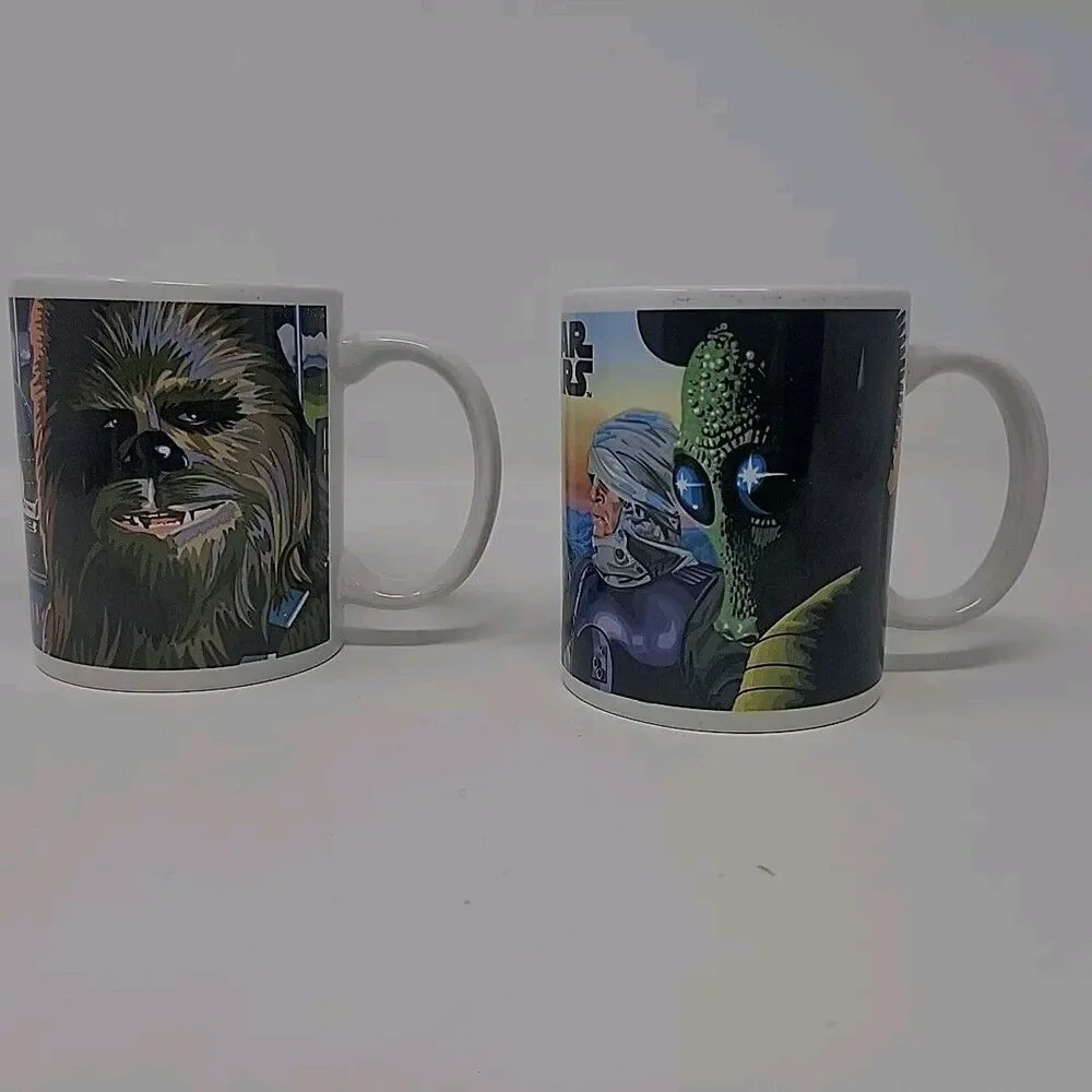 Star Wars Coffee Mugs Boba Fett Han Solo 10oz Set of 2